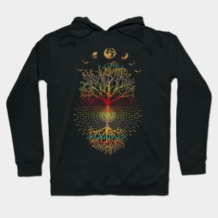 Phases Of The Moon Retro 60 s 70 s Vibe Tree Of Life T shirt Hoodie